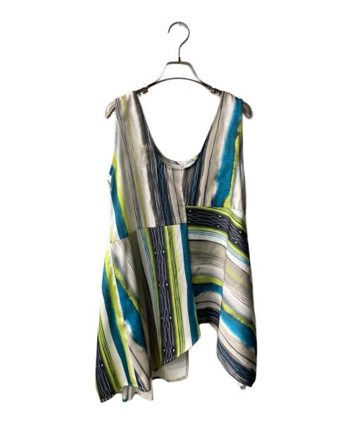 UN3D.（アンスリード）UN3D. (アンスリード) TIE-DYE STRIPE TOP ブラウス マルチカラー サイズ:38の古着・服飾アイテム