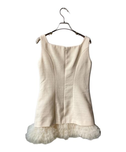 HER LIP TO（ハーリップトゥ）Her lip to (ハーリップトゥ) Roxanne Layered Tulle Mini Dress ミニワンピース ベージュ サイズ:Sの古着・服飾アイテム