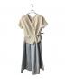 Her lip to（ハーリップトゥ）の古着「Asymmetrical Belted Docking Dress ワンピース」｜ホワイト×グレー