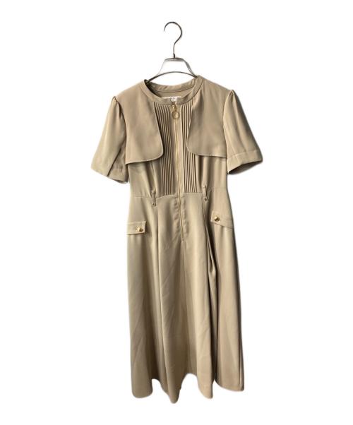 HER LIP TO（ハーリップトゥ）Her lip to (ハーリップトゥ) Nora Front Zip Dress ワンピース ベージュ サイズ:Mの古着・服飾アイテム