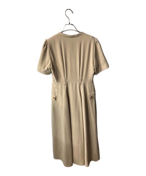 HER LIP TO（ハーリップトゥ）Her lip to (ハーリップトゥ) Nora Front Zip Dress ワンピース ベージュ サイズ:Mの古着・服飾アイテム