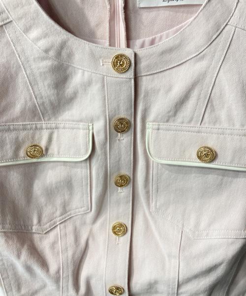 HER LIP TO（ハーリップトゥ）Her lip to (ハーリップトゥ) Padua Denim Dress ワンピース ピンク サイズ:Mの古着・服飾アイテム