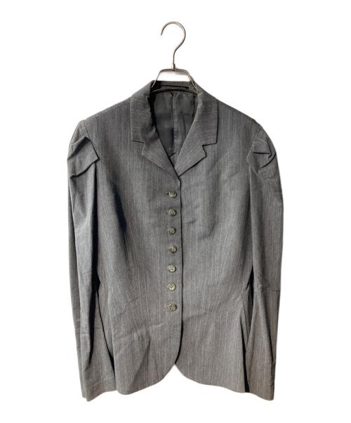 YOHJI YAMAMOTO（ヨウジヤマモト）YOHJI YAMAMOTO (ヨウジヤマモト) ピンストライプセットアップ グレー サイズ:ジャケットSIZE S/スカートSIZE Mの古着・服飾アイテム