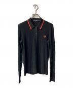 FRED PERRYフレッドペリー）の古着「Rib Knitted Polo Shirt」｜ブラック