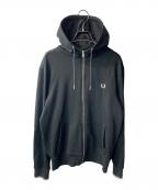 FRED PERRYフレッドペリー）の古着「Hooded Zip Through Sweatshirt」｜ブラック