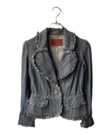 Vivienne Westwood RED LABEL（ヴィヴィアンウエストウッドレッドレーベル）の古着「マルチストライプ デニムラブジャケット」｜インディゴ