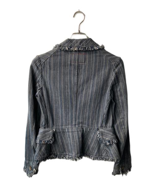 Vivienne Westwood RED LABEL（ヴィヴィアンウエストウッドレッドレーベル）Vivienne Westwood RED LABEL (ヴィヴィアンウエストウッドレッドレーベル) マルチストライプ デニムラブジャケット インディゴ サイズ:3の古着・服飾アイテム