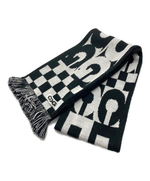 CDG（シーディージー）CDG (シーディージー) ロゴマフラー ホワイト×ブラックの古着・服飾アイテム
