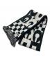 CDG (シーディージー) ロゴマフラー ホワイト×ブラック：5000円