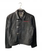 Noremidノーリミッド）の古着「RIGID FIREMAN DENIM JACKET-BLACK　リジッド ファイヤーマン デニム ジャケット ブラック」｜ブラック