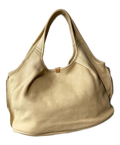 UGG（アグ）UGG (アグ) レザーワンショルダートートバッグ ベージュの古着・服飾アイテム