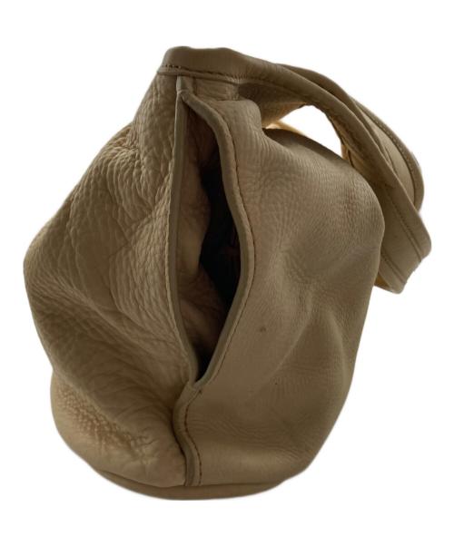 UGG（アグ）UGG (アグ) レザーワンショルダートートバッグ ベージュの古着・服飾アイテム
