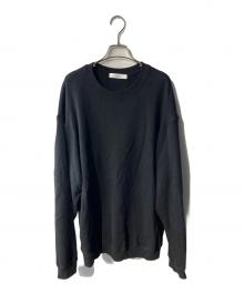 cornier（コルニエ）の古着「SILK/COTTON LOOPBACK FLEECE SWEAT SHIRTS」｜ブラック