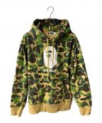 A BATHING APEアベイシングエイプ）の古着「CAMO BY APE PULLOVER HOODIE パーカー」｜グリーン×ベージュ