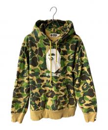 A BATHING APE（アベイシングエイプ）の古着「CAMO BY APE PULLOVER HOODIE パーカー」｜グリーン×ベージュ