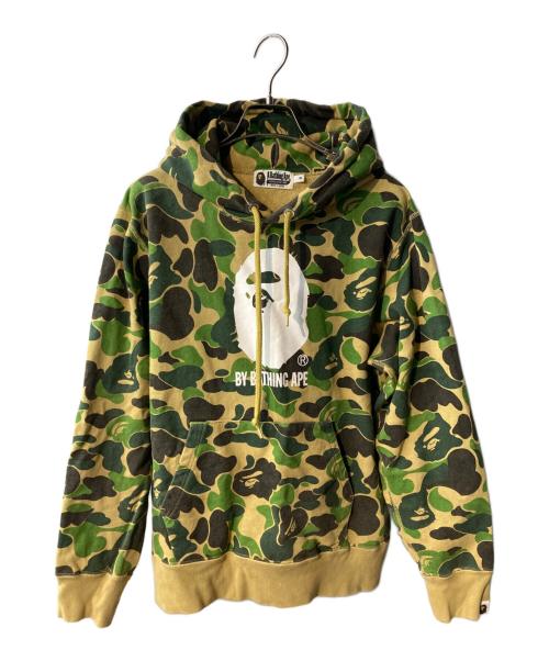A BATHING APE（アベイシングエイプ）A BATHING APE (アベイシングエイプ) CAMO BY APE PULLOVER HOODIE パーカー グリーン×ベージュ サイズ:Sの古着・服飾アイテム
