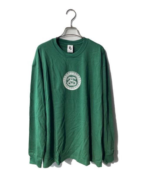 NIKE（ナイキ）NIKE (ナイキ) stussy (ステューシー) ロングスリーブカットソー グリーン サイズ:M 未使用品の古着・服飾アイテム