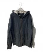 stussyステューシー）の古着「エルボーパッチジップパーカー」｜ブラック