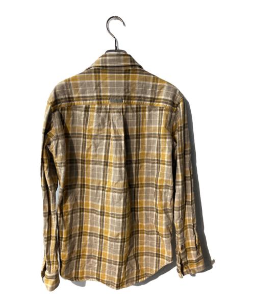 stussy（ステューシー）stussy (ステューシー) フランネルチェックシャツ イエロー×グレー サイズ:Sの古着・服飾アイテム