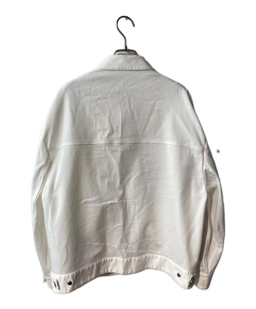 GIORGIO ARMANI（ジョルジオアルマーニ）GIORGIO ARMANI (ジョルジオアルマーニ) スナップボタンデニムジャケット ホワイト サイズ:52の古着・服飾アイテム