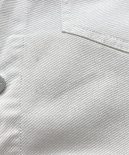 GIORGIO ARMANI（ジョルジオアルマーニ）GIORGIO ARMANI (ジョルジオアルマーニ) スナップボタンデニムジャケット ホワイト サイズ:52の古着・服飾アイテム