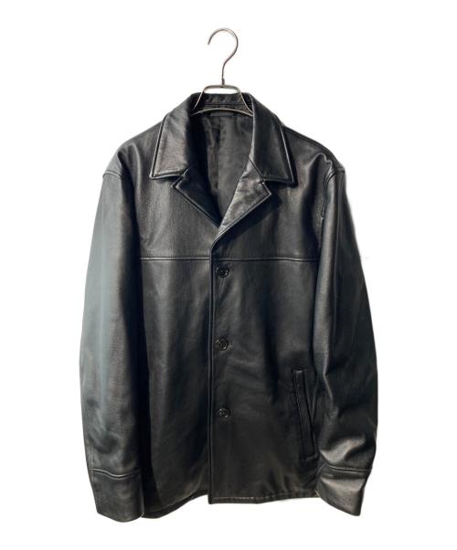 nano・universe（ナノ・ユニバース）nano・universe (ナノ・ユニバース) LB.03 WONDER LIGHT LEATHER カーコート ブラック サイズ:Lの古着・服飾アイテム