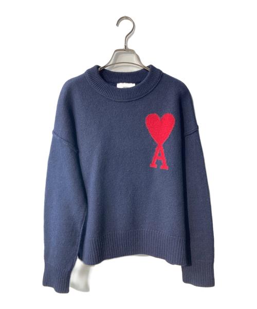 AMI PARIS（アミ パリス）AMI PARIS (アミ パリス) AMI DE COEUR セーター ネイビー サイズ:Sの古着・服飾アイテム