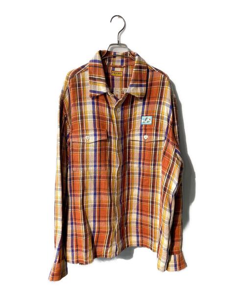 HUMAN MADE（ヒューマンメイド）HUMAN MADE (ヒューマンメイド) 25AW CHECK SHIRT チェックシャツ ブラウン サイズ:XXLの古着・服飾アイテム