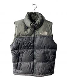 THE NORTH FACE（ザ ノース フェイス）の古着「Nuptse Vest ダウンベスト」｜グレー×ブラック
