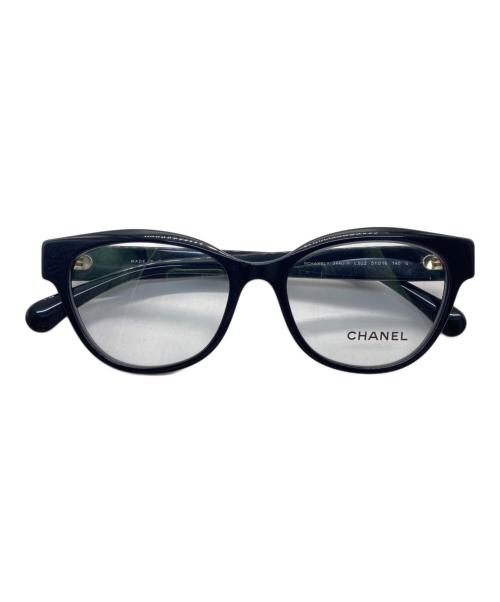 CHANEL（シャネル）CHANEL (シャネル) バタフライ シェイプ オプティカル ブラック サイズ:SIZE 51□16-140の古着・服飾アイテム