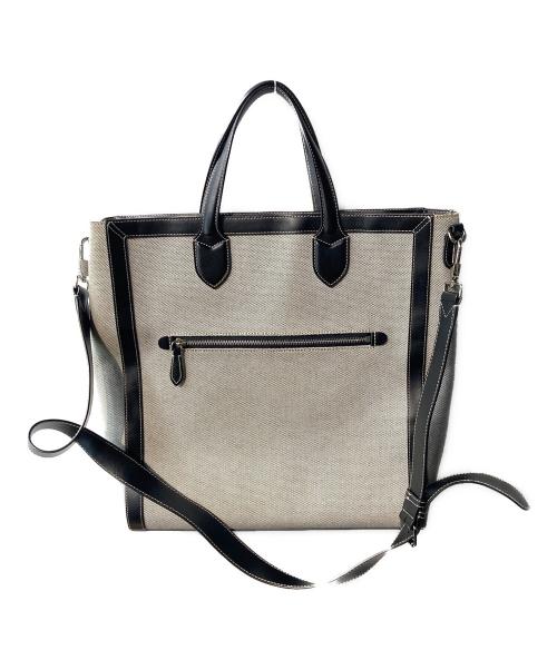 BURBERRY（バーバリー）BURBERRY (バーバリー) ホースフェリープリント キャンバス 2WAYトートバッグ ブラック×グレーの古着・服飾アイテム