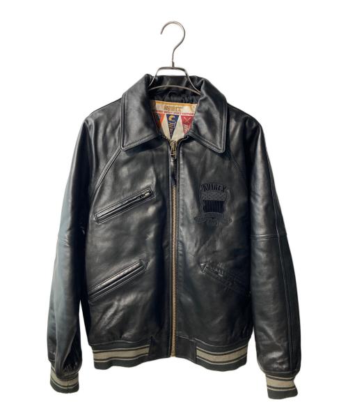 AVIREX（アヴィレックス）AVIREX (アヴィレックス) LIGHT SIGNATURE VARSITY JACKET ブラック サイズ:Mの古着・服飾アイテム