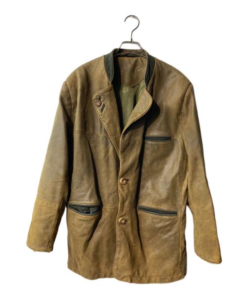 USED（ユーズド）USED (ユーズド) レザージャケット ベージュ サイズ:50の古着・服飾アイテム