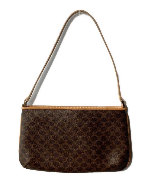 CELINE（セリーヌ）CELINE (セリーヌ) マカダム柄  ワンハンドルバッグ ブラウンの古着・服飾アイテム