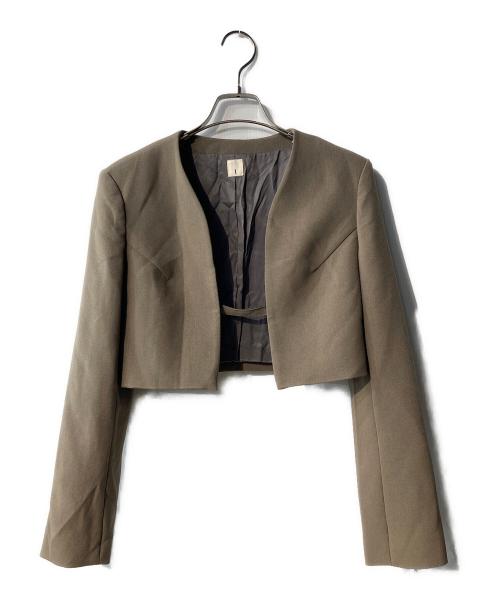 I（アイ）I (アイ) ショートジャケット ベージュ サイズ:表記なしの古着・服飾アイテム