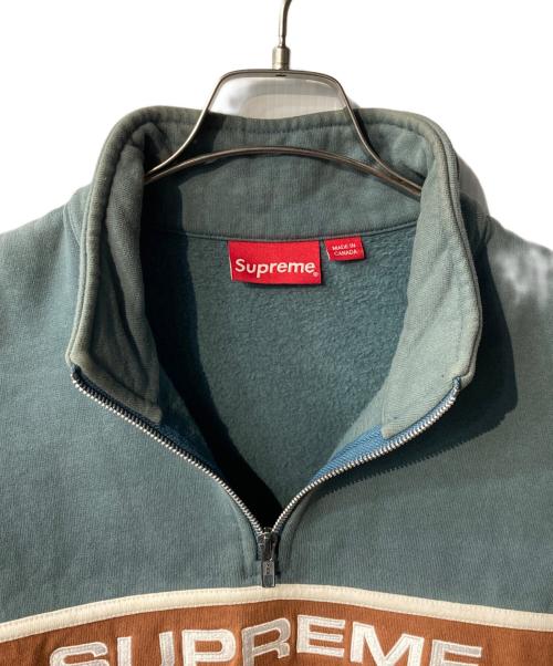 SUPREME（シュプリーム）SUPREME (シュプリーム) 2-Tone Half Zip Sweatshirt スウェット グレー×ブラウン サイズ:Mediumの古着・服飾アイテム