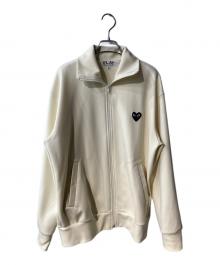 PLAY COMME des GARCONS（プレイコムデギャルソン）の古着「ハートロゴトラックジャケット」｜アイボリー