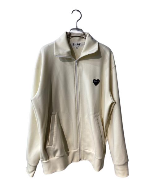 PLAY COMME des GARCONS（プレイコムデギャルソン）PLAY COMME des GARCONS (プレイコムデギャルソン) ハートロゴトラックジャケット アイボリー サイズ:XLの古着・服飾アイテム