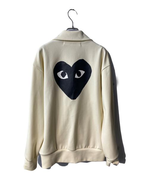 PLAY COMME des GARCONS（プレイコムデギャルソン）PLAY COMME des GARCONS (プレイコムデギャルソン) ハートロゴトラックジャケット アイボリー サイズ:XLの古着・服飾アイテム