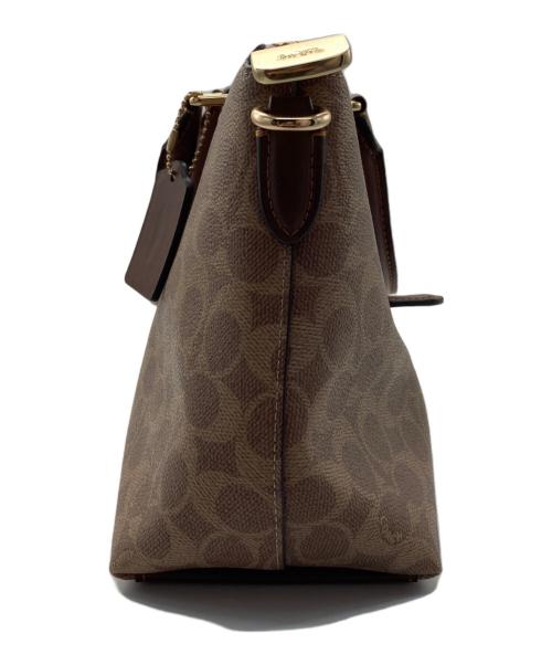 COACH（コーチ）COACH (コーチ) ジョージア サッチェル バッグ・シグネチャー キャンバス ブラウンの古着・服飾アイテム