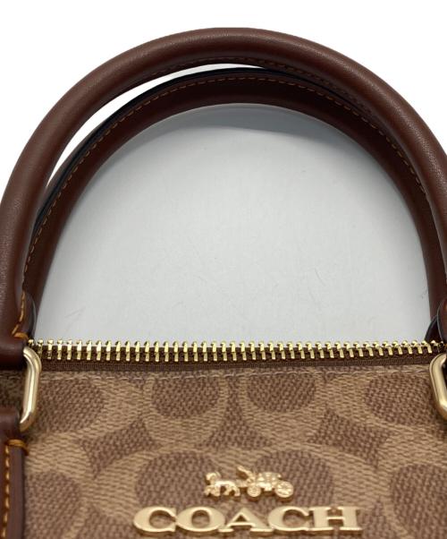 COACH（コーチ）COACH (コーチ) ジョージア サッチェル バッグ・シグネチャー キャンバス ブラウンの古着・服飾アイテム