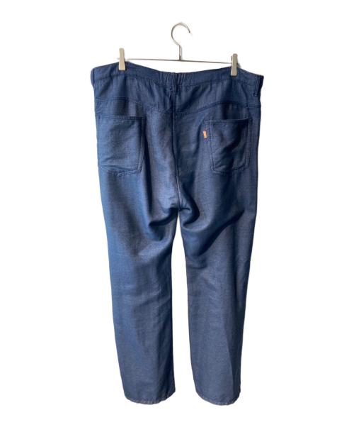 NICENESS（ナイスネス）NICENESS (ナイスネス) N．CLAPTON SEMI-FLARED DENIM EASY PANTS インディゴ サイズ:Lの古着・服飾アイテム