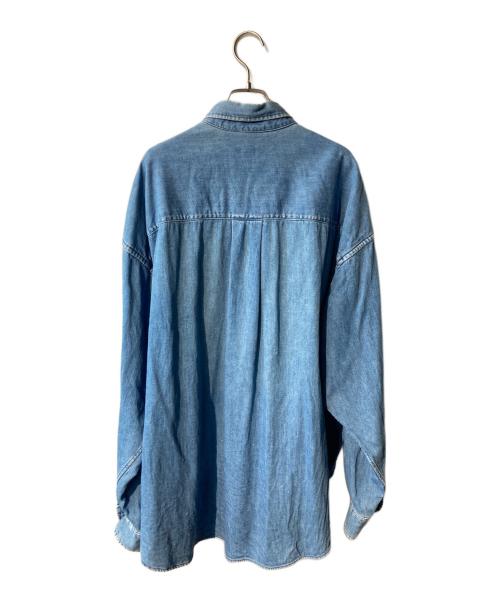 H BEAUTY&YOUTH（エイチ ビューティー&ユース）H BEAUTY&YOUTH (エイチ ビューティー&ユース) BLUE DENIM BIG SHIRT/シャツ ブルー サイズ:Lの古着・服飾アイテム
