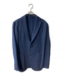 RING JACKET（リングジャケット）の古着「ウールチェックテーラードジャケット」｜ネイビー