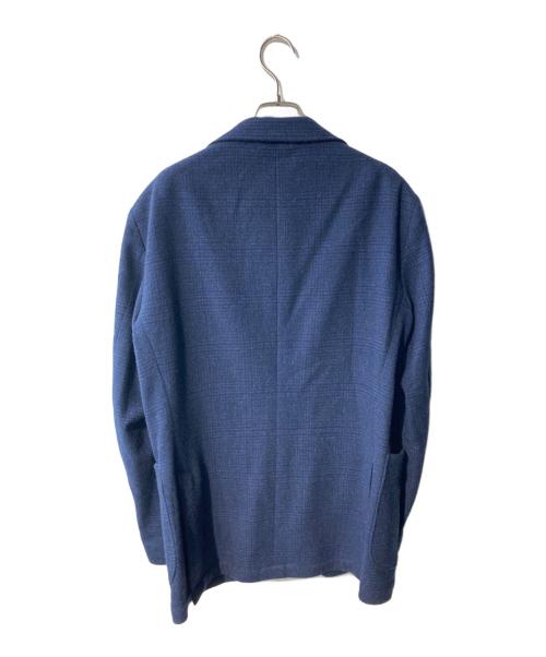 RING JACKET（リングジャケット）RING JACKET (リングジャケット) ウールチェックテーラードジャケット ネイビー サイズ:52の古着・服飾アイテム