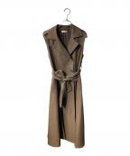 L'Orロル）の古着「Sleeveless Coat Dress」｜ブラウン