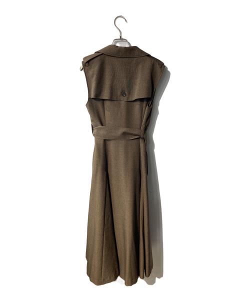 L'Or（ロル）L'Or (ロル) Sleeveless Coat Dress ブラウン サイズ:FREEの古着・服飾アイテム