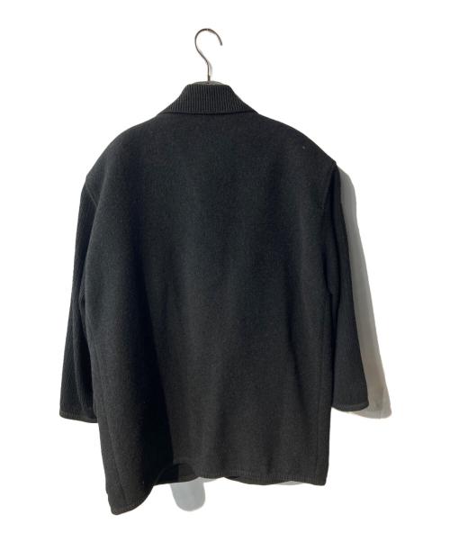 Christian Dior MONSIEUR（クリスチャンディオールムッシュ）Christian Dior MONSIEUR (クリスチャンディオールムッシュ) ウールナイロン切替コート ブラック サイズ:Lの古着・服飾アイテム