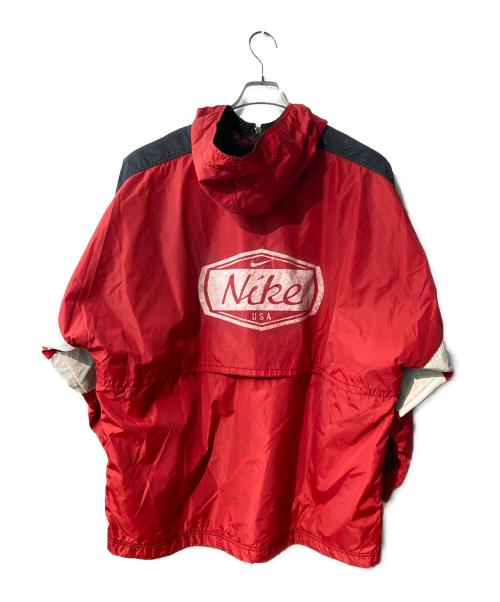 NIKE（ナイキ）NIKE (ナイキ) USAロゴナイロンジャケット レッド サイズ:Ｌの古着・服飾アイテム