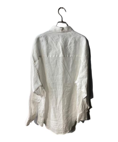 Graphpaper（グラフペーパー）Graphpaper (グラフペーパー) Linen L/S Oversized Regular Collar Shirt リネンシャツ ホワイト サイズ:1の古着・服飾アイテム